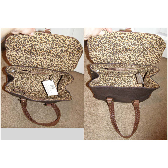 👜 NWT Rare Switch It by Nan Brown handbag with Shoulder Strap Classic - Picture 6 of 8